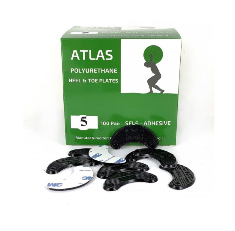 Atlas Plastic Plates #0 Teadrdrop For heels 1/2"  100 Prs (Box) (#AP0)