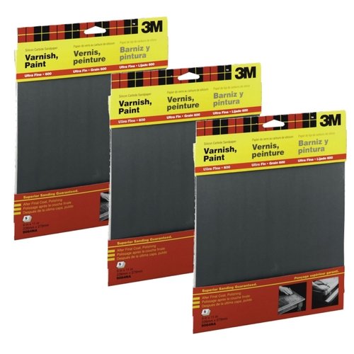 Wet Or Dry Sandpaper 5 Sheets per pack 3 Pack