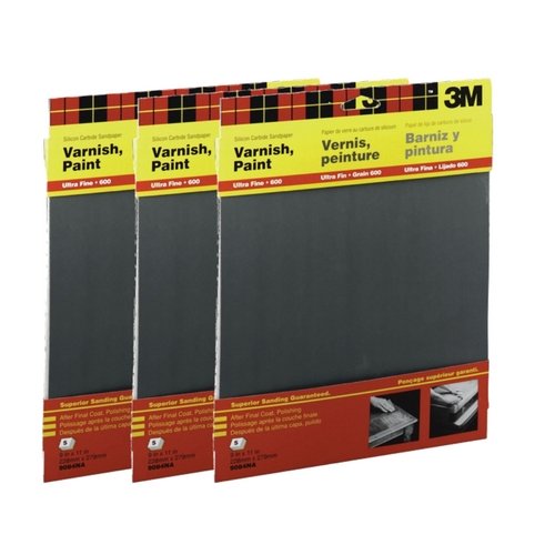 Wet Or Dry Sandpaper 5 Sheets per pack 3 Pack