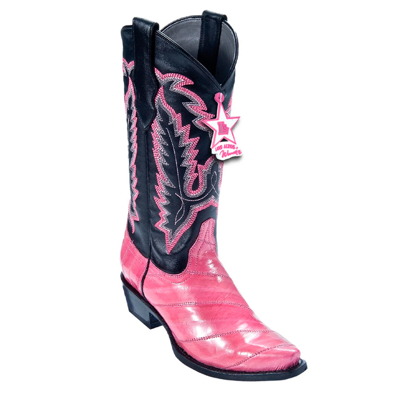 Women's Los Altos Snip Toe Eel Boots Handcrafted | Color Pink (340825)