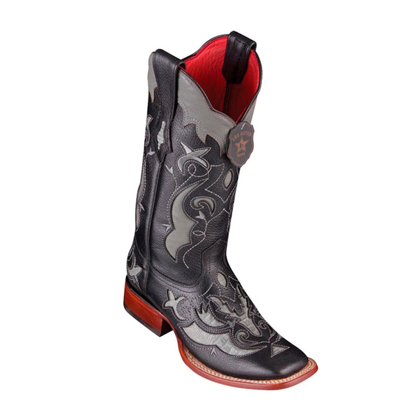 Women’s Los Altos Teju Lizard Boots Wide Square Toe Handcrafted | Color Sanded Gray (32R0709)