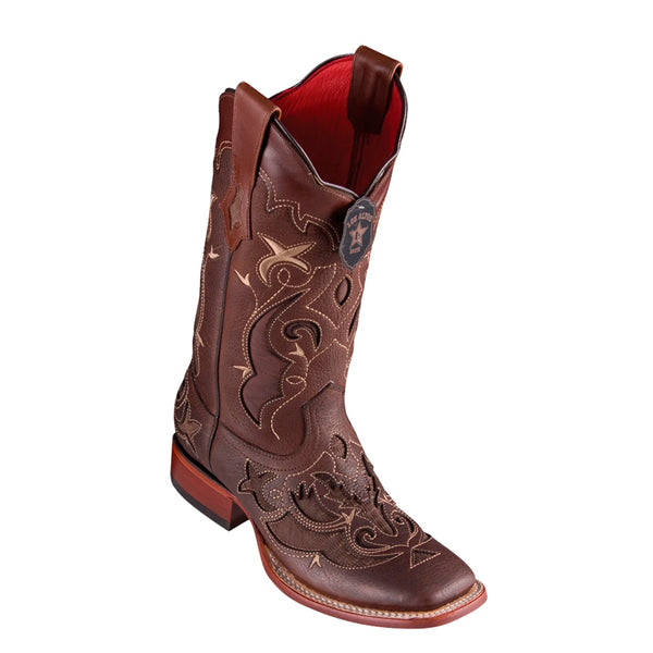 Women’s Los Altos Teju Lizard Boots Wide Square Toe Handcrafted | Color Sanded Brown (32R0735)