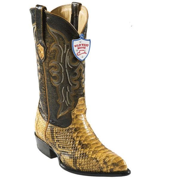 Wild West Boots #2995702 Men's | Color Buttercup | Men's Wild West Python J Toe Boots Handcrafted