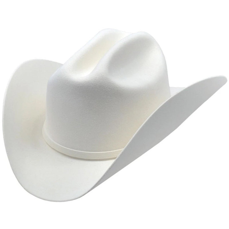 Wild West 4x White Felt Cowboy Hat & Customize The Brim White    (TX10328)