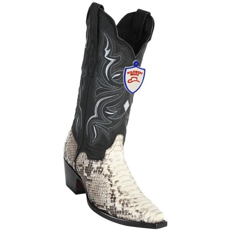 Wild West Boots #2345749 Women's | Color Natural | Women's Wild West Python Boots Snip Toe Handcrafted