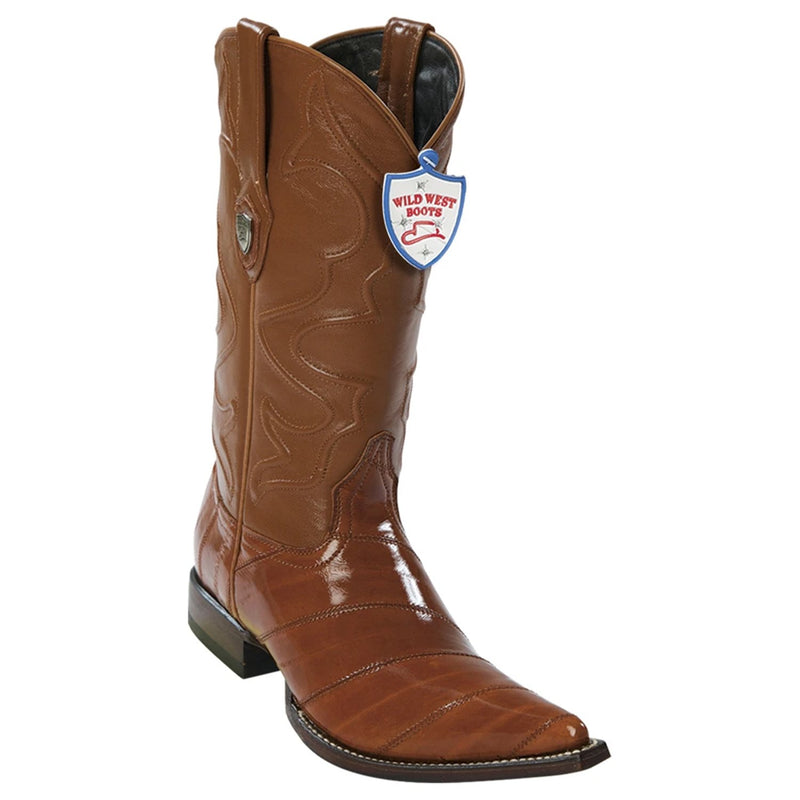 Wild West 2950803 Men's | Color Cognac | Men's Wild West Eel 3x Toe Boots Handcrafted
