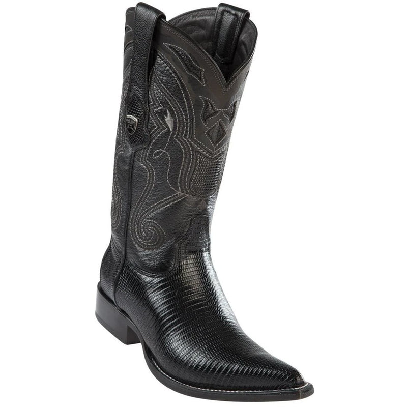 Wild West Boots #2950605 Men's | Color Black | Men’s Wild West Lizard Boots 3X Toe Handcrafted