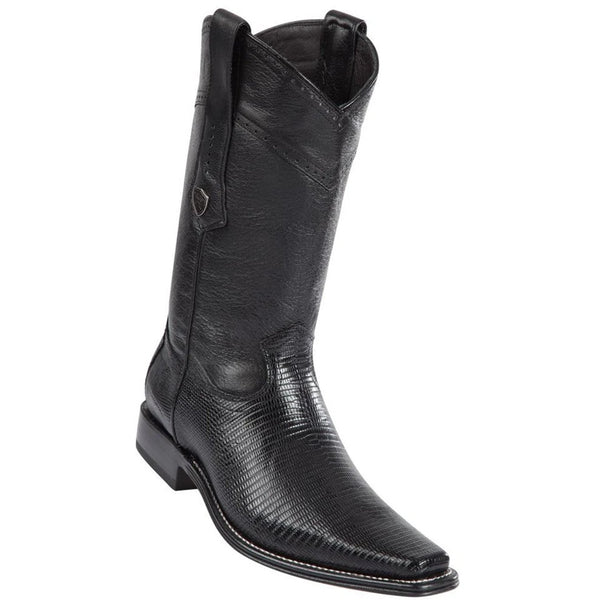 Wild West Boots #2740605 Men's | Color Black | Men’s Wild West Lizard Boots Square Toe Handcrafted