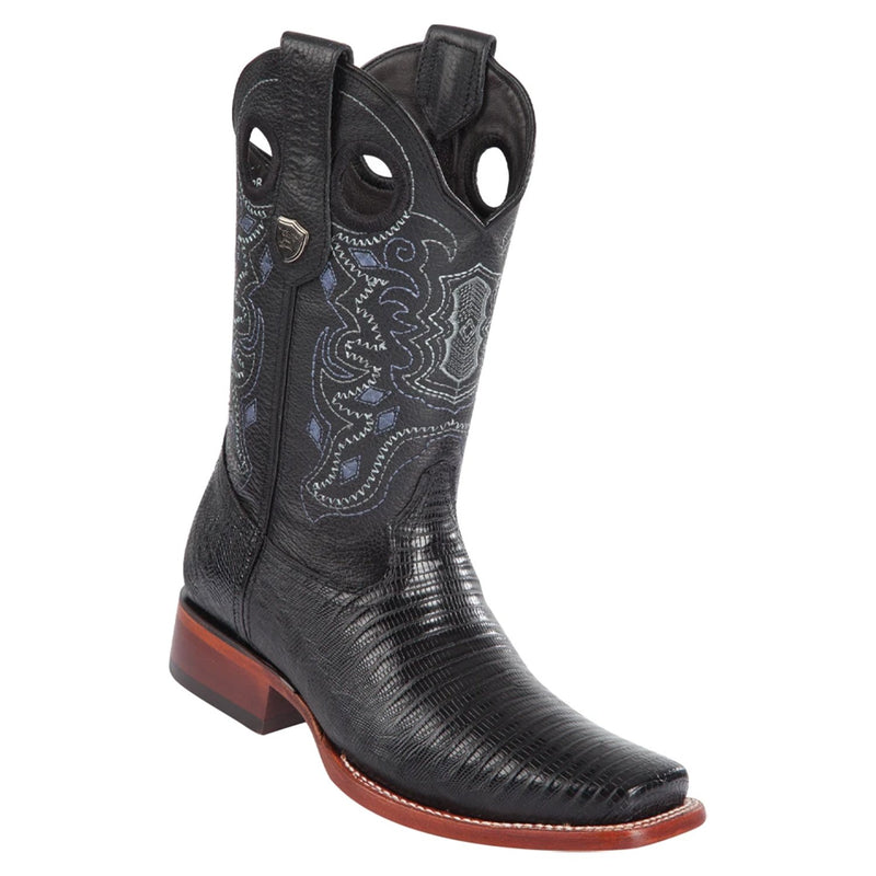 Wild West Boots #28180705  Men's | Color Black | Men's Wild West Teju Lizard J Toe Boots Handcrafted