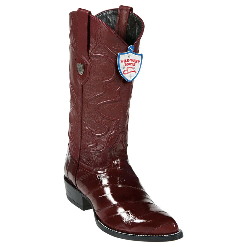Wild West 2990806 Men's | Color Burgundy | Men's Wild West Eel J Toe Boots Handcrafted