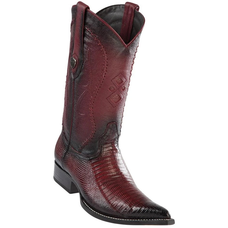 Wild West Boots #2953543 Men's | Color Faded Burgundy | Men’s Wild West Lizard Boots 3X Toe Handcrafted