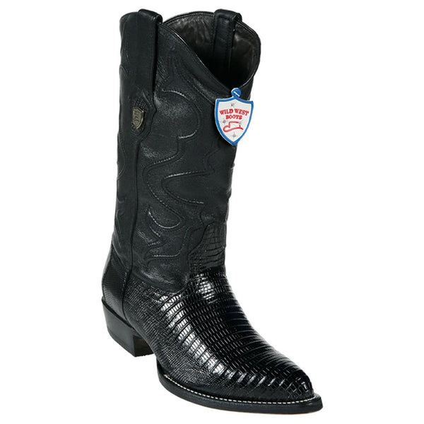 Wild West Boots #2990705 Men's | Color Black  | Men's Wild West Teju Lizard J Toe Boots Handcrafted