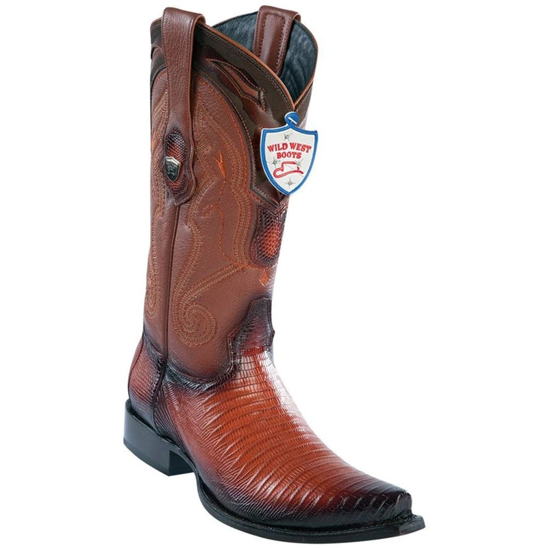 Wild West Boots #2940757 Men's | Color Faded Burgundy | Men’s Wild West Lizard Boots Snip Toe Handcrafted