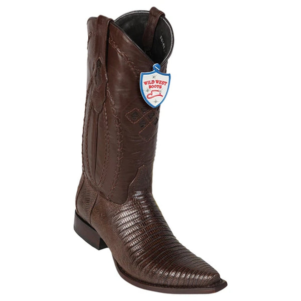 Wild West Boots #2940707 Men's | Color Brown | Men's Wild West Teju Lizard J Toe Boots Handcrafted