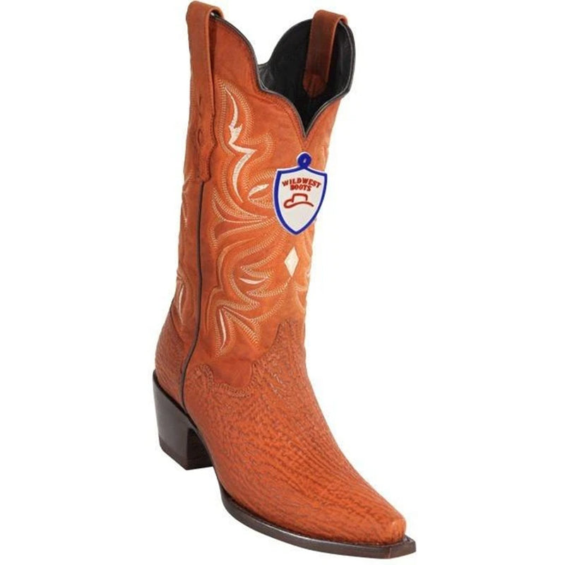Wild West 2349303 Men's | Color Cognac | Women's Wild West Genuine Sharkskin Boots Handcrafted