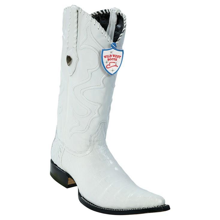 Wild West Boots #2958228 Men's | Color White | Men's Wild West Caiman Belly 3x Toe Boots Handcrafted